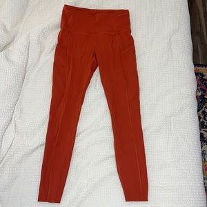 Lululemon Fast and Free High Rise Tight 25” Cayenne